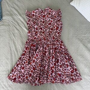 XiRENA Pink and Red Floral Kids Dress